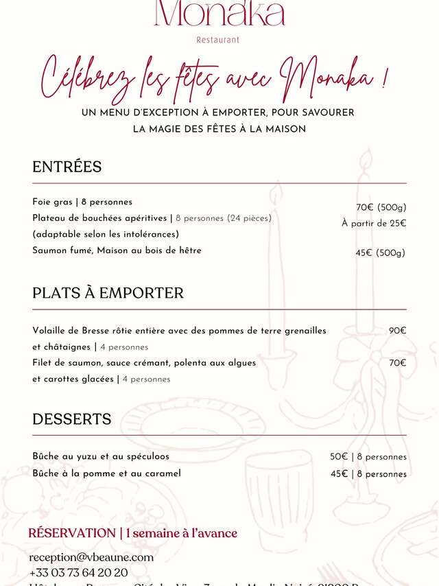 Célébrez les fêtes avec l'offre traiteur du restaurant Monaka !