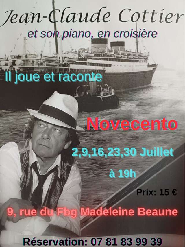 Jean-Claude COTTIER et son piano... en croisière...