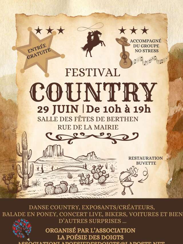 Festival country et salon des artisans à Berthen