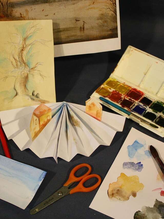 Atelier d'arts plastiques au Musée Départemental de Flandre: "Plume d'hiver"