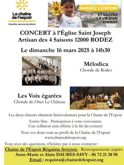 Concert de chorales : Melodica et Les voix égarées