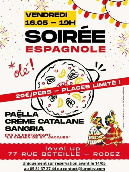 Soirée Espagnole au Level up