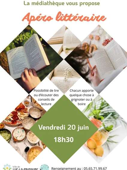 Apéro littéraire à la Médiathèque de Luc-La-Primaube