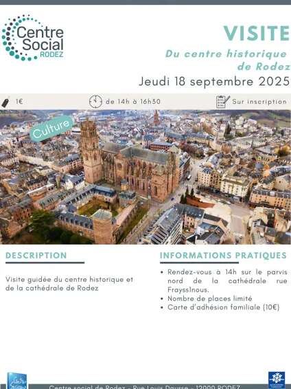 Visite du centre historique avec le centre social de Rodez