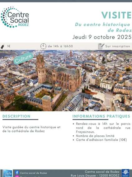 Visite du centre historique avec le centre social de Rodez