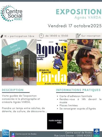 Visite de l'exposition Varda avec le Centre Social