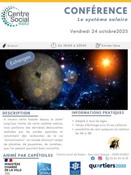 Conférence : le système solaire
