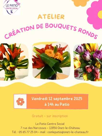 Atelier création de bouquets ronds
