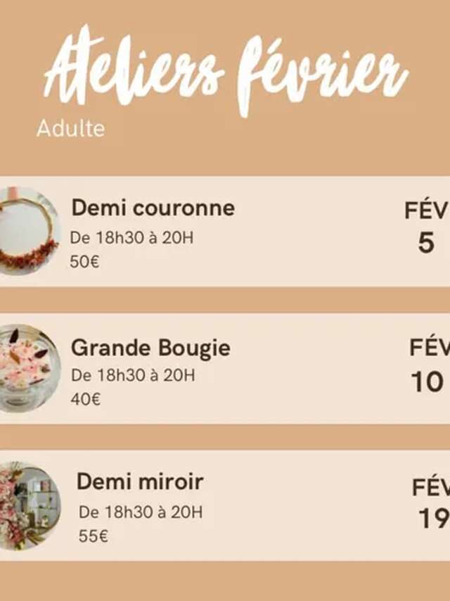 Atelier Art Floral : Demi-Couronne