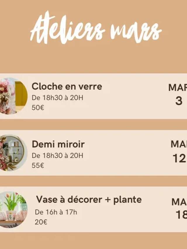 Atelier Art Floral : Cloche en verre