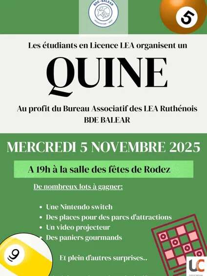 QUINE ASSOCIATIF DES ÉTUDIANTS LEA RUTHÉNOIS