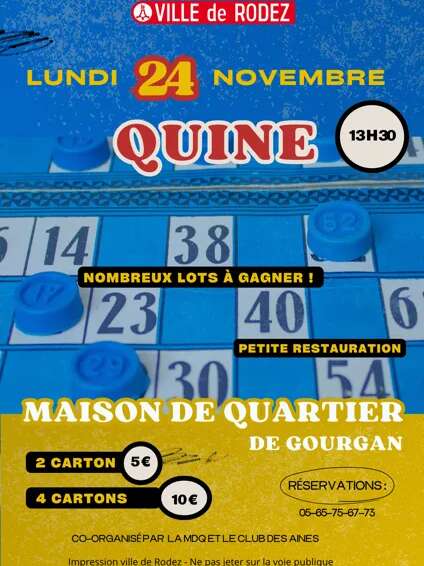 Quine de la Maison de Quartier de Gourgan