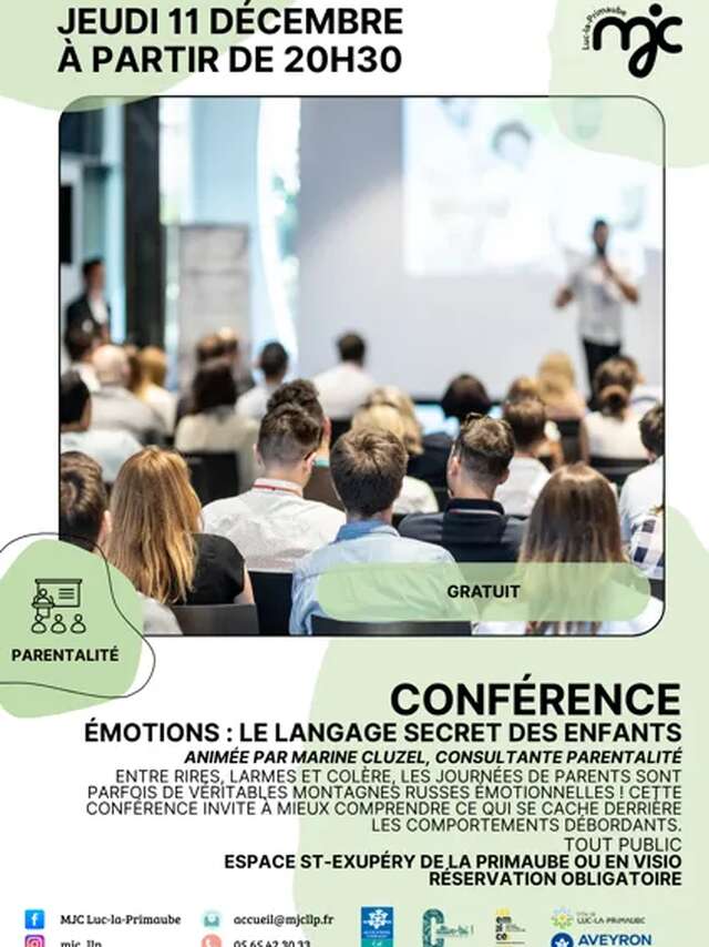 CONFÉRENCE : Émotions, le langage secret des enfants