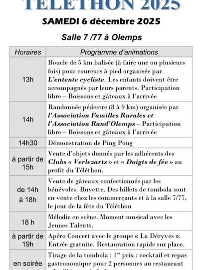 Téléthon à Olemps