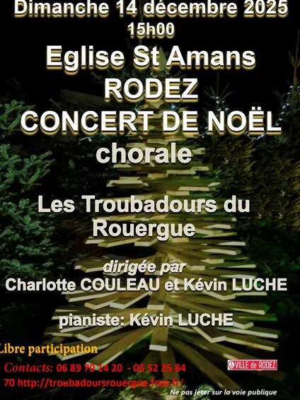 CONCERT DE NOËL LES TROUBADOURS DU ROUERGUE