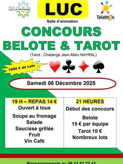 Concours belote et Tarot