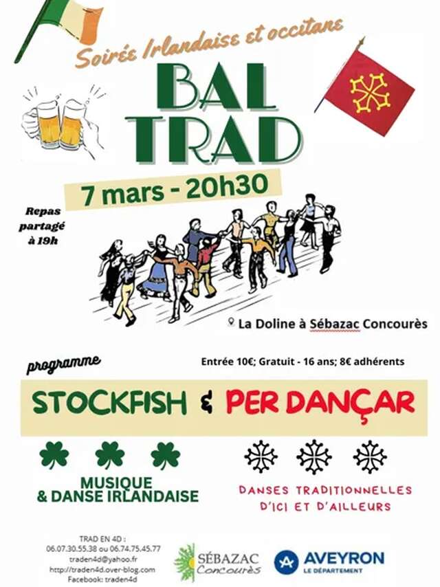 Bal Trad Irlandais- Occitan pour bouléguer, en attendant le printemps !