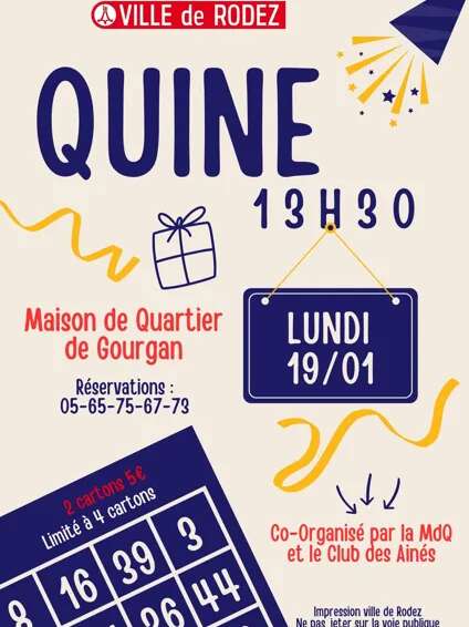 Quine de la Maison de Quartier de Gourgan
