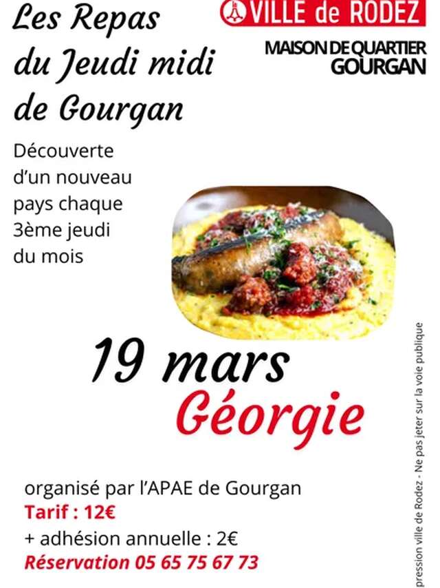 Les Repas du Jeudi midi de Gourgan