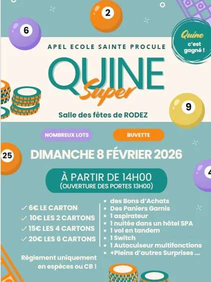 Quine APE Ecole Sainte Procule
