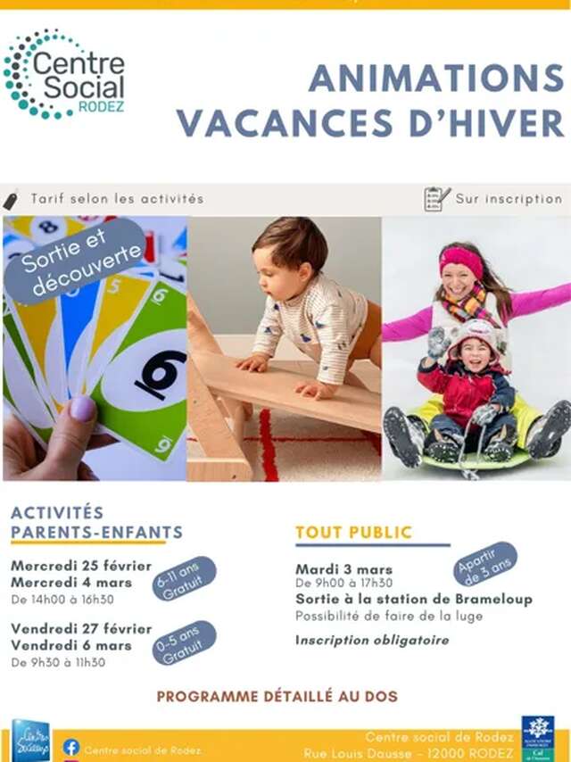 Animations vacances d'hiver