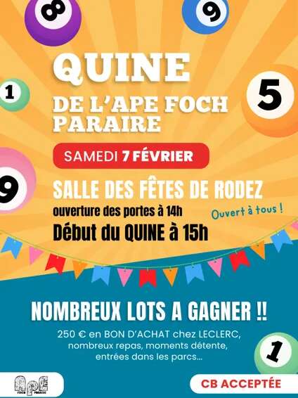 QUINE de l'APE Foch-Paraire