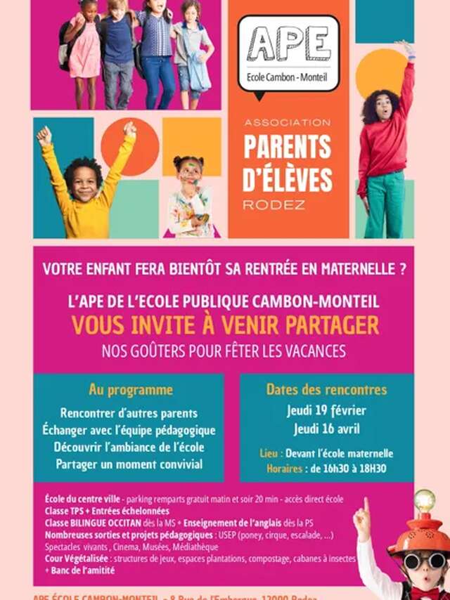 Goûters Association des parents d'élèves de l'école Cambon-Monteil