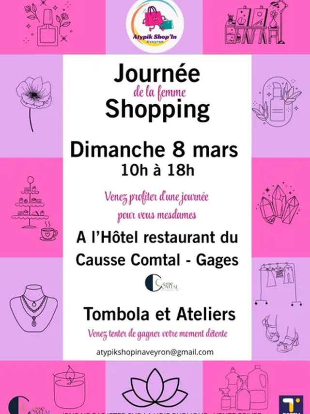 Ateliers, Tombola, Shopping spécial Journée de la Femme