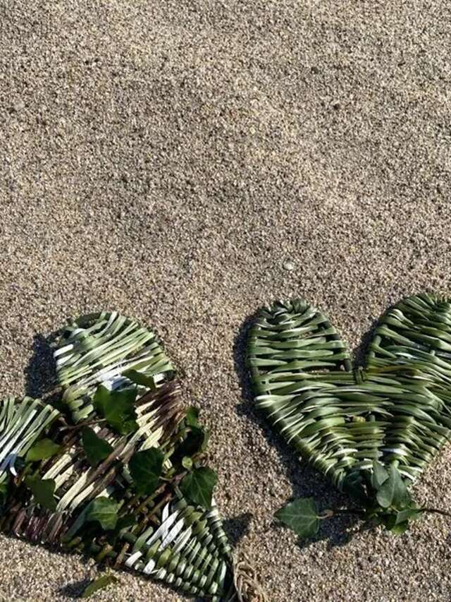 Coeur en vannerie sauvage