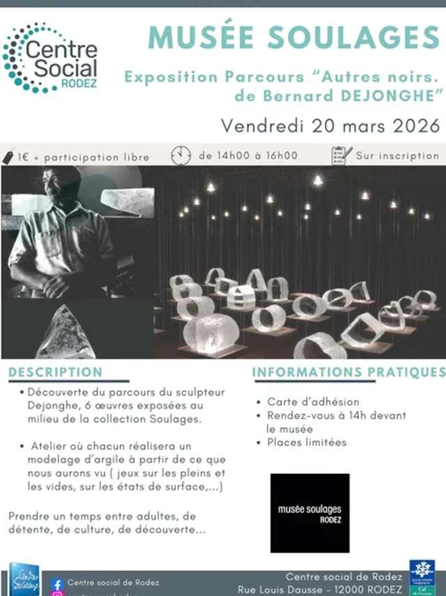 Découverte de l'exposition de Bernard DEJONGHE au musée Soulages