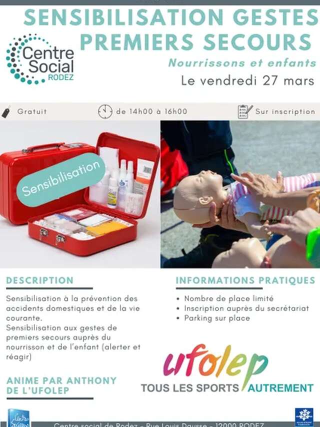 Sensibilisation gestes premiers secours (nourrissons et enfants)