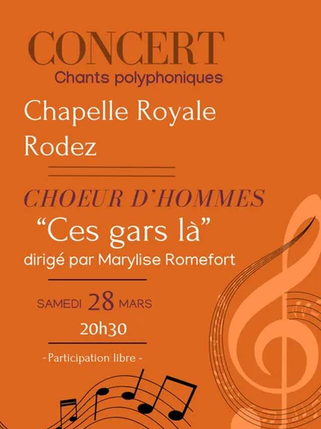 Concert de la chorale Ces gars-là