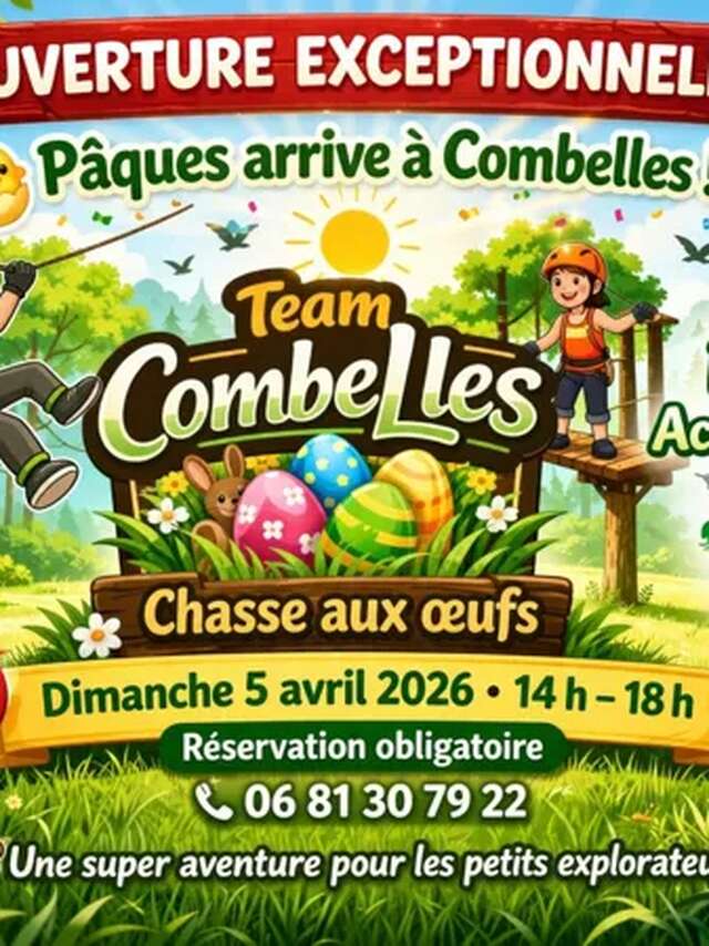 Chasse aux oeufs à l'accrobranche de Combelles