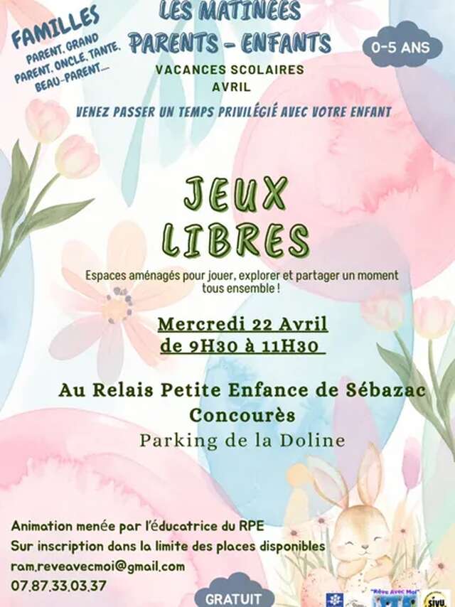 Jeux Libres – Matinée Parents & Enfants