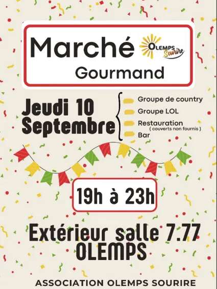 Marché Gourmand de l'association Olemps Sourire