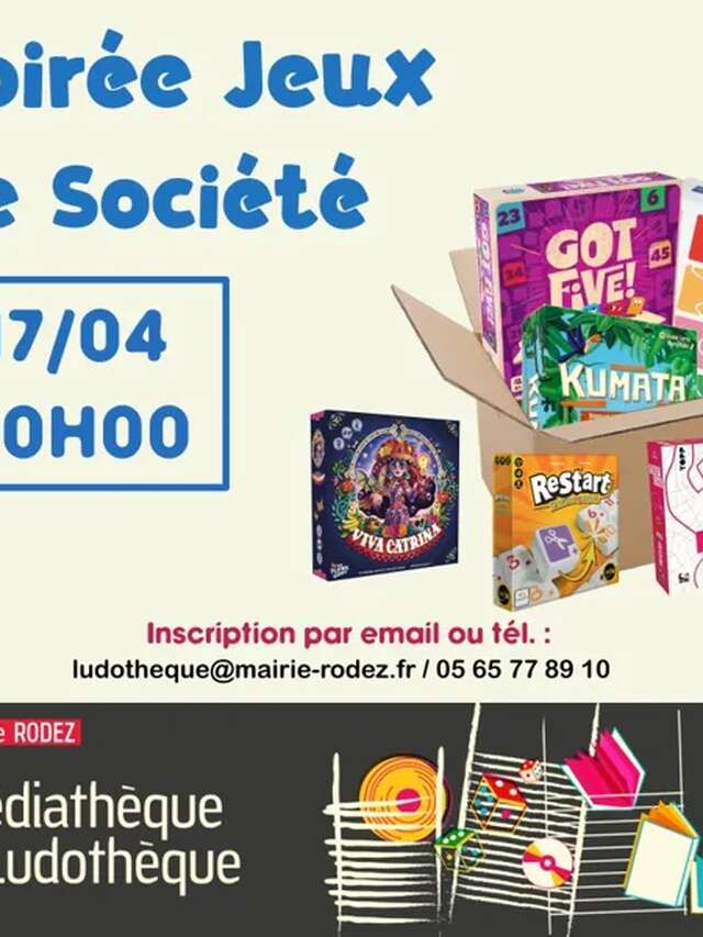 Soirée Jeux à la Médiathèque de Rodez