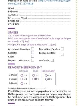 Stages d'été du CCOR