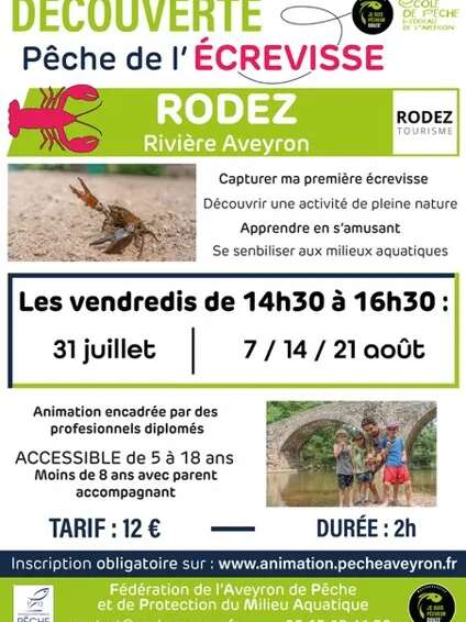 Animation : Pêche de l'écrevisse pour les enfants