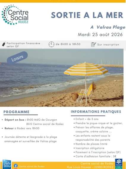 Sortie à la mer à Valras plage