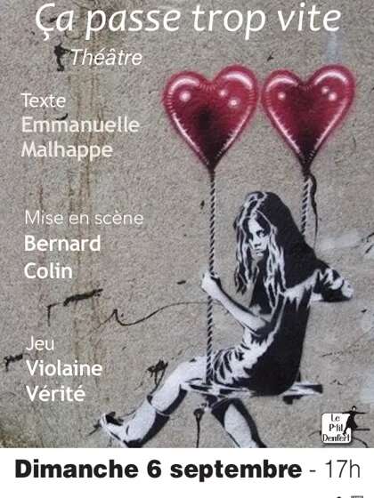Pièce de théâtre " ça passe trop vite " à la Menuiserie