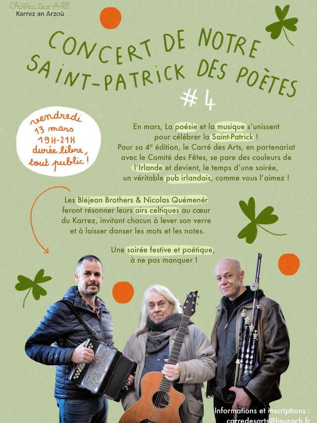 Concert de notre Saint-Patrick des Poètes !