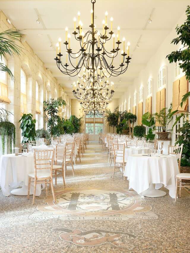 Dîner de fête à l'Orangerie