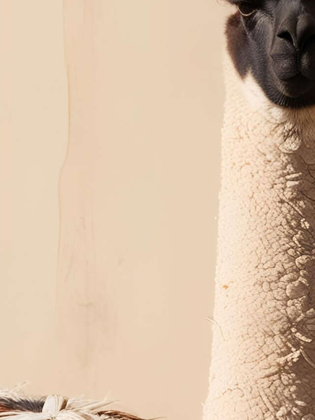 Théâtre ambulant "le printemps des lamas", nourrissage du troupeau