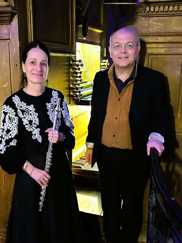 Les concerts du marché "Paula Thomas et Emmanuel Hocdé" flute traversière et orgue