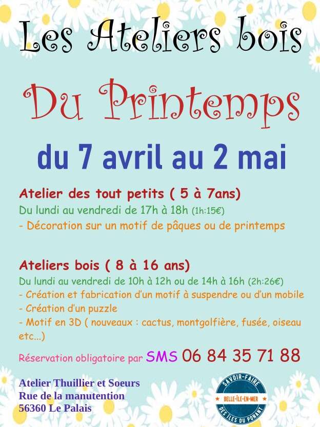 Les Ateliers du Printemps : Atelier bois (8 - 16ans)