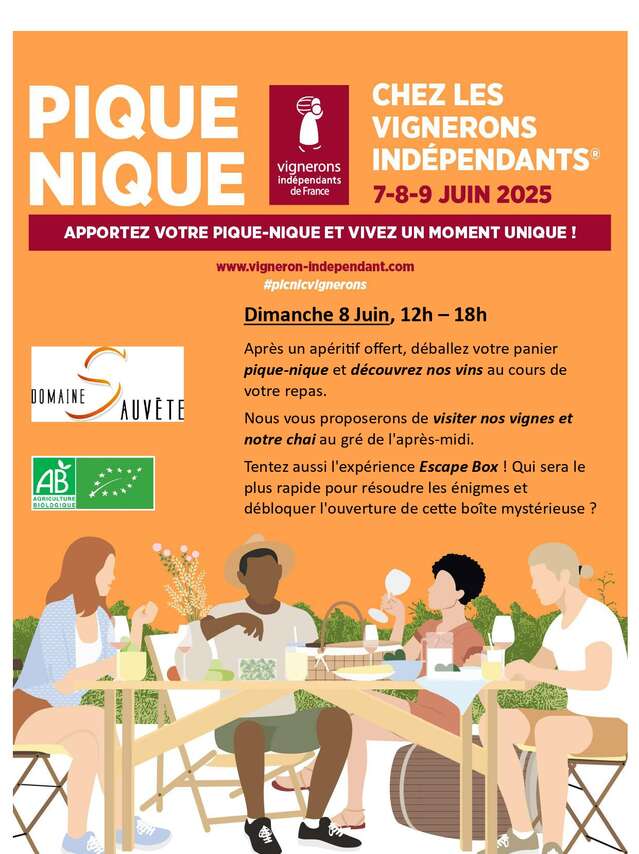 Pique Nique : Vignerons Indépendants : Domaine SAUVETE