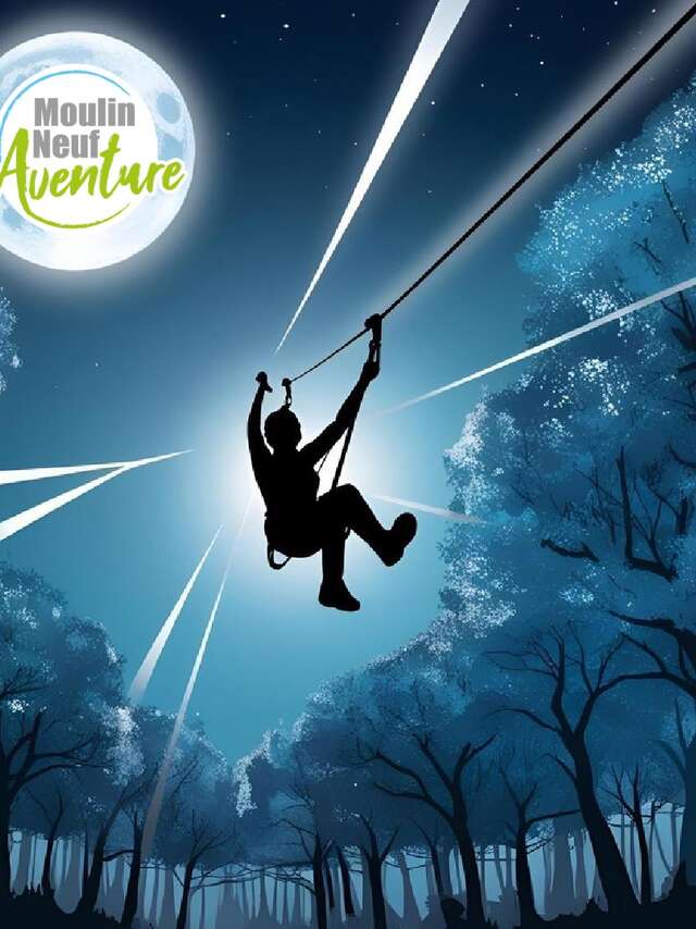 Tyrolienne au clair de lune !