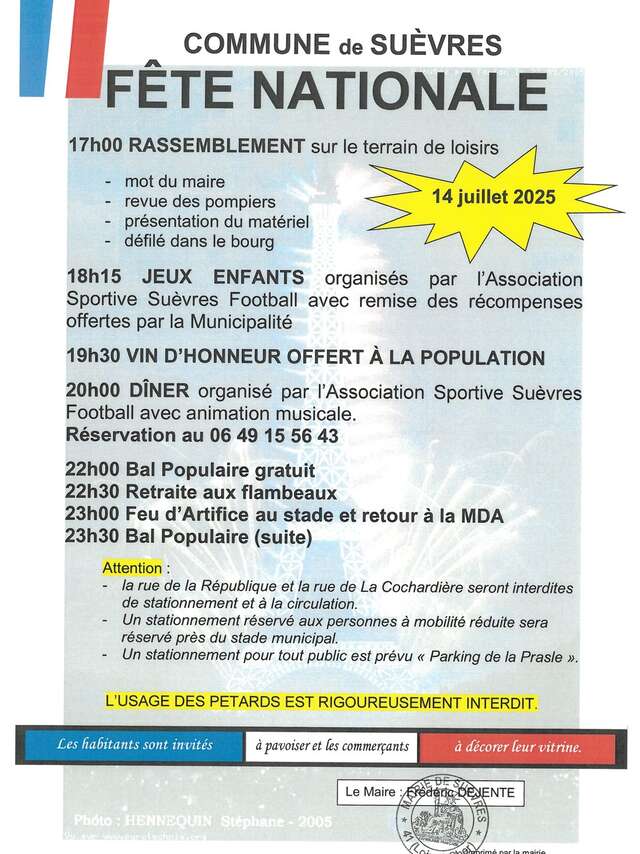 Fête Nationale 14 juillet - Suèvres