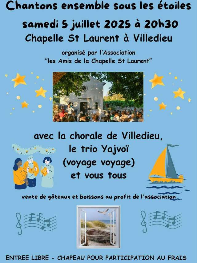 Concert by Villedieu choir Trio Yajvoï "Voyage Voyage".