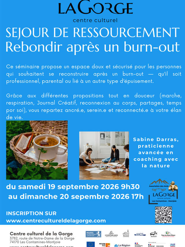 Séjour "Rebondir après un burn-out" au Centre Culturel de la Gorge